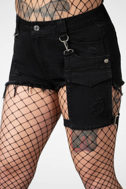 Fury Road Denim Garter Shorts - Resurrect