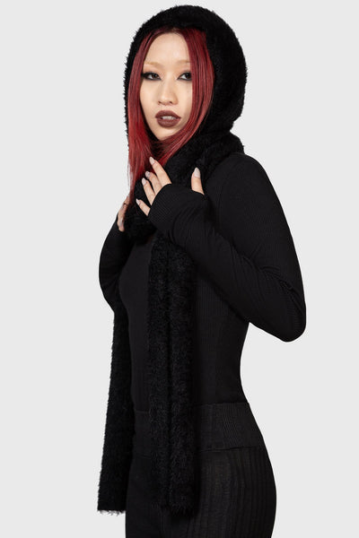 Ashen Hooded Scarf