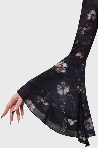 Autumna's Night Midi Dress