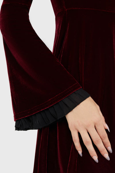 killstar red velvet dress Women's dress KILLSTAR - Nymyra