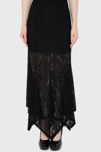 Belladonna Lace Maxi Skirt [Black]