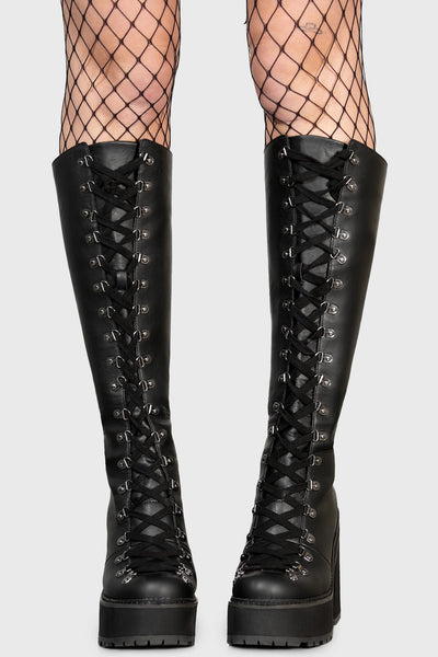 Bloodletting Knee-High Boots