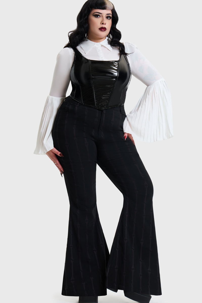 Bone Stripe Flares