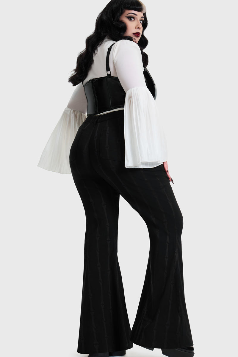 Bone Stripe Flares