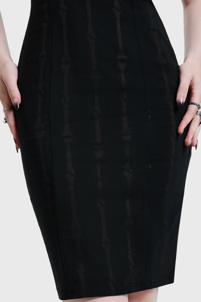 Bone Stripe Midi Dress