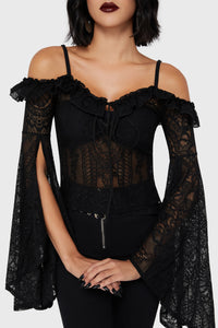 Breathless Lace Bardot Top [B]