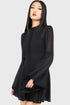 Begone Long Sleeve Mini Dress [BLACK]
