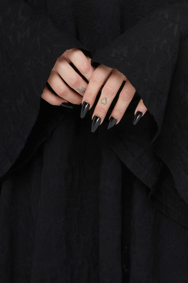 Black Damask Mini Dress