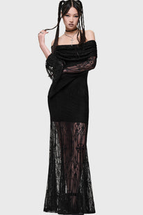 killstar lace dress Killstar - Hecate Lace Black - Dress