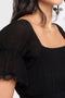 Celestial Night Off The Shoulder Mini Dress [Black]