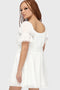 Celestial Night Off The Shoulder Mini Dress [White]