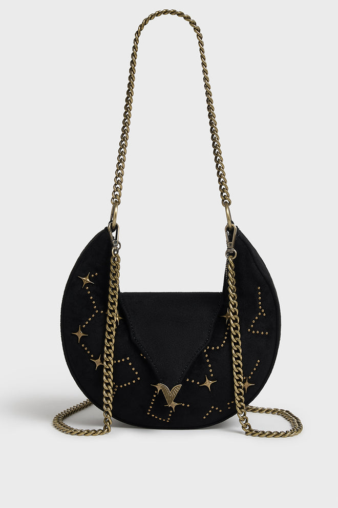 Celestial Sky Velvet Crossbody Bag