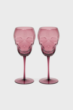 Cranium Wine Glasses [PLUM]