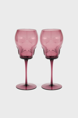 Cranium Wine Glasses [PLUM]