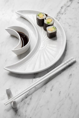 Crescent Sushi Plate Set