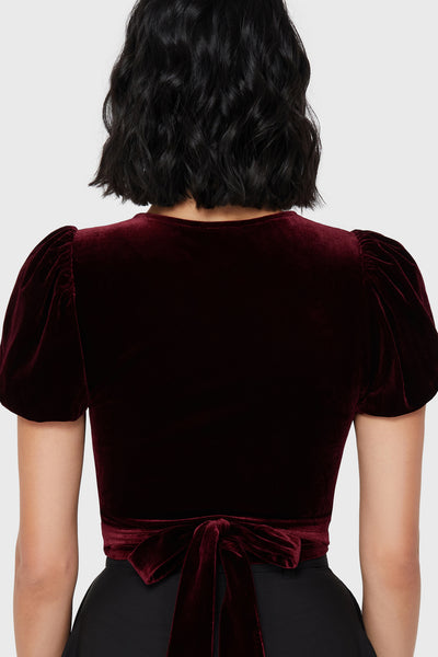Crimson Web Wrap Top
