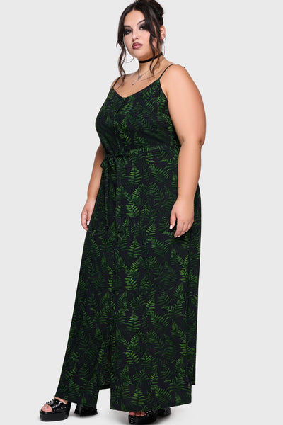 Cottage Chorus Maxi Dress [BLACK/GREEN]