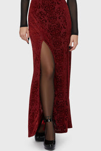 Crimson Bloodlust Maxi Skirt