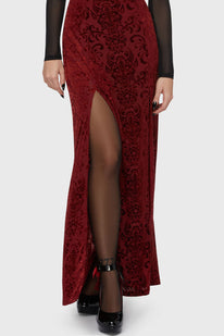 Crimson Bloodlust Maxi Skirt
