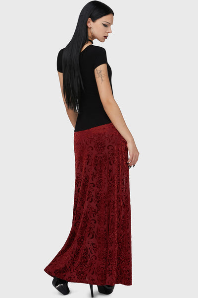 Crimson Bloodlust Maxi Skirt