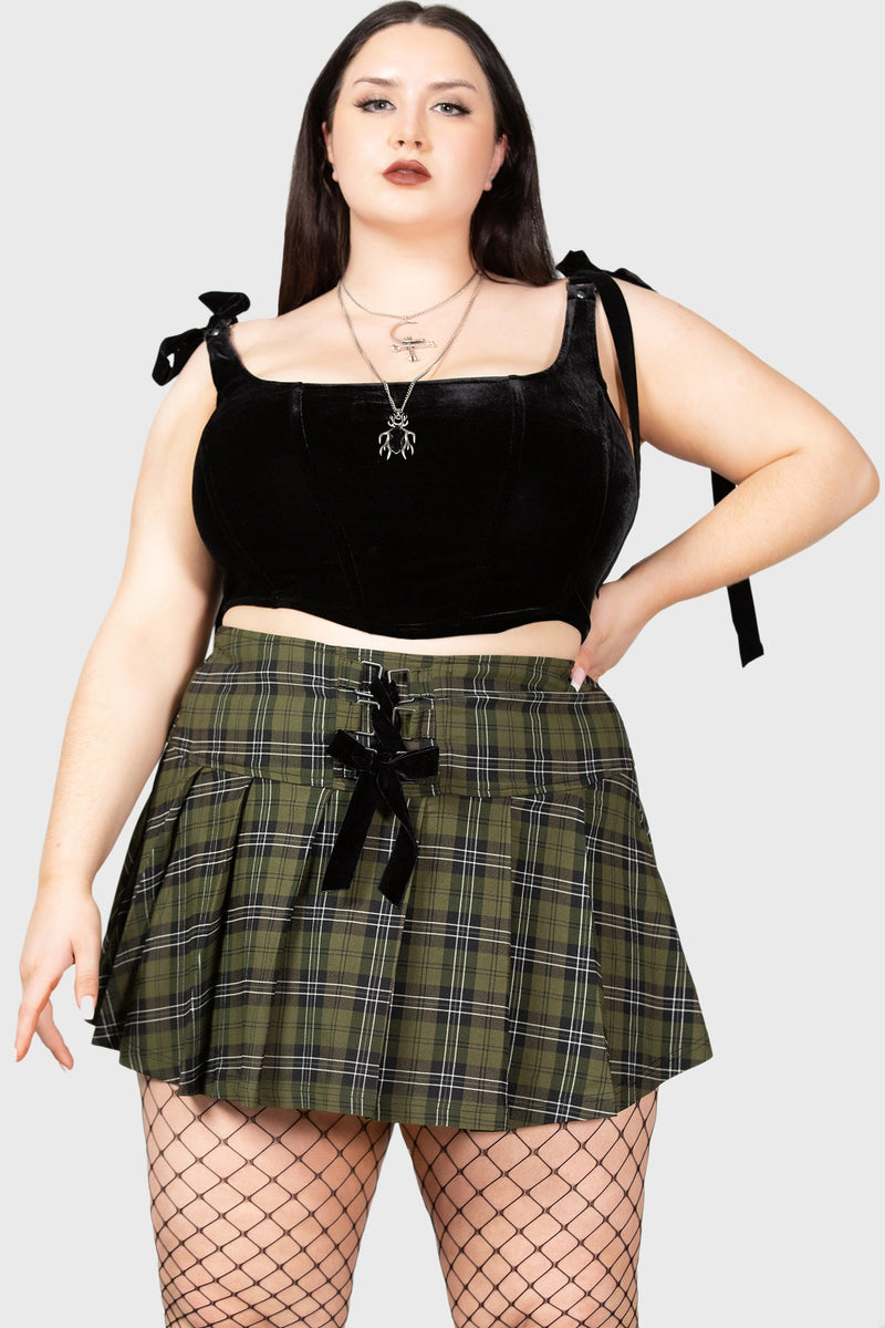 Dark Canopy Pleated Skirt [PLUS] | Killstar