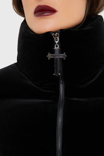 Deadliest Nightvelvet Puffer Coat [BLACK]