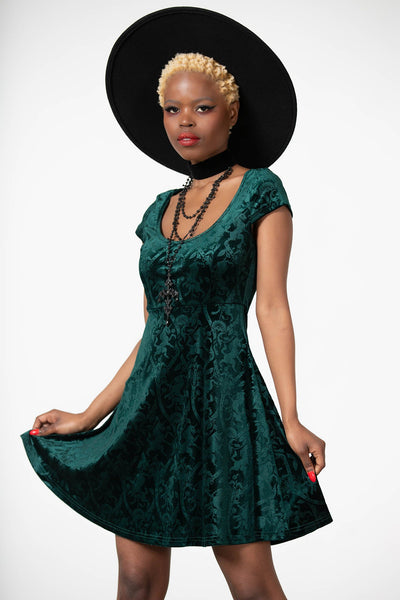 Devilry Skater Dress [EMERALD]