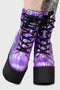 Diana Crescent Wedge Boots [PURPLE HOLOGRAPHIC]