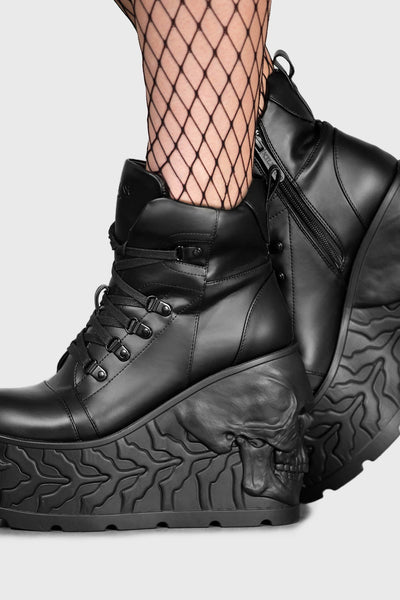 High top outlet platform boots