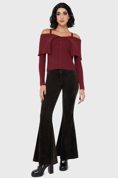 Dusk Empress Knit Top [Red]