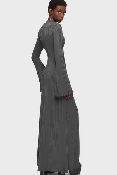 Drenched Grief Maxi Dress [Grey]