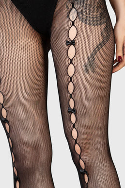 Killstar Carved Up Slashed Punk Goth Sexy Ripped Stockings Tights Black at   Women's Clothing store