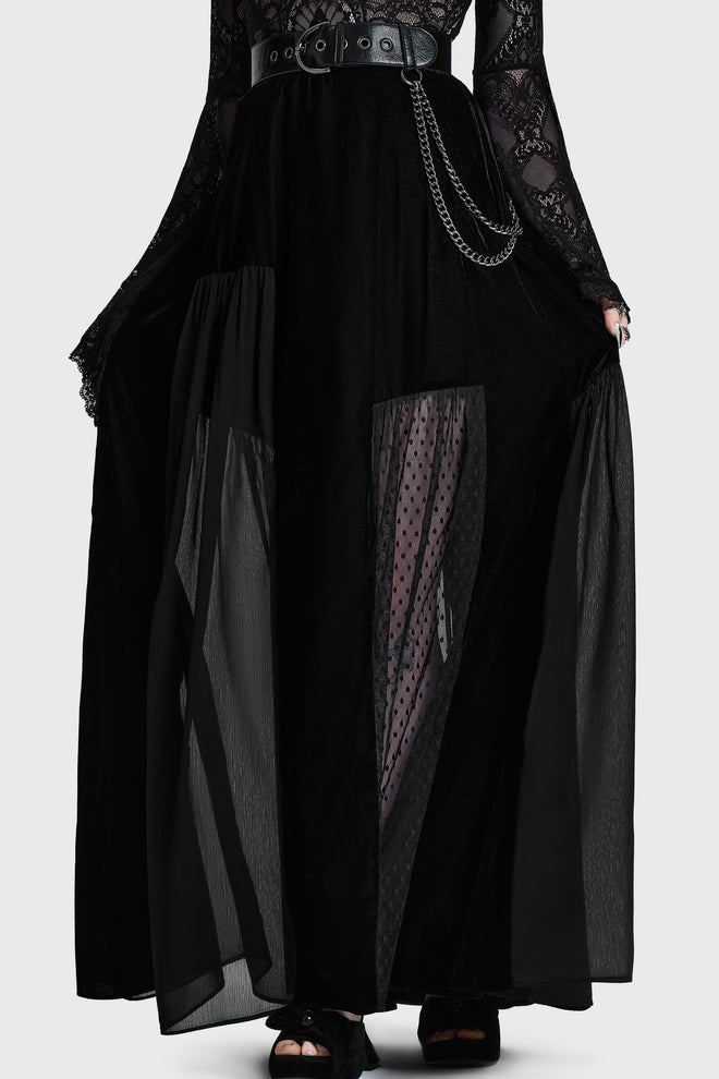 Estria Hex Maxi Skirt