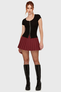 Eye C U Cap-Sleeve Top