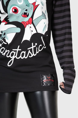 Fangtasy Stripe Sleeve Top