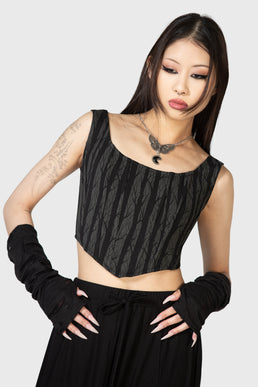  Women's Black Pu Corset Top Cropped Leather Bustier Crop Top  (US,00) : Clothing, Shoes & Jewelry