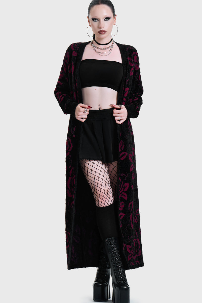 Funeral Rose Knitted Cardigan