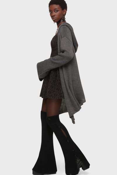 Forget Wishing Knit Cardigan [Grey]