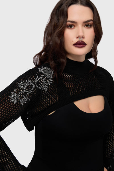 Gaia Adorned Knit Bolero