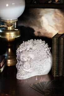 Geode Crystal Skull Ornament