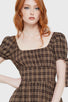 Grim Gretchen Dress [BROWN TARTAN]