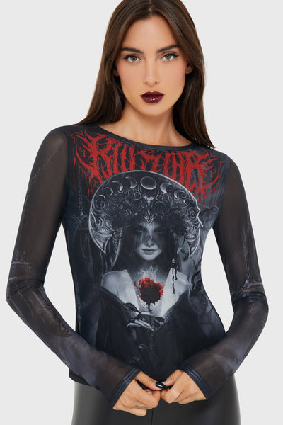 Grimalkins Glass Mesh Top