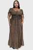 Grim Gretchen Dress [BROWN TARTAN]
