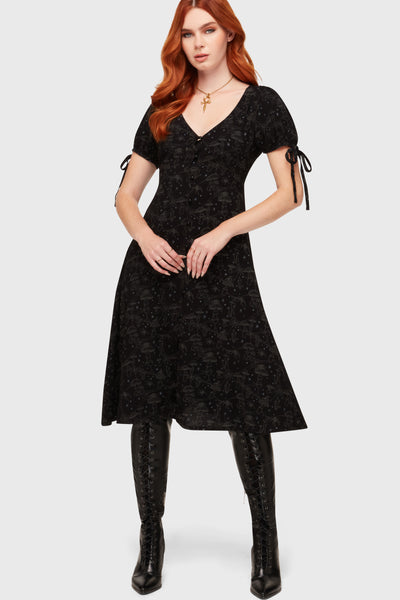 Garden Of Venom Midi Dress
