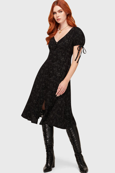 Garden Of Venom Midi Dress