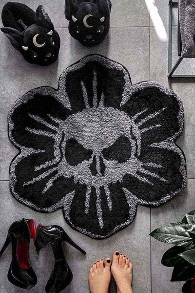 Grim Blossom Bathroom Rug