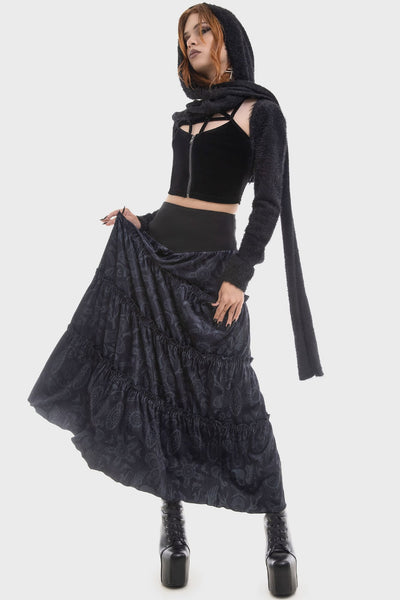 Half Vamp Maxi Skirt