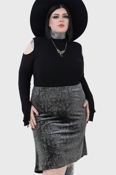 Haunted Lover Midi Skirt [PLUS]