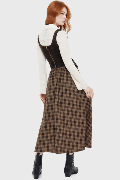 Haven Hollow Skirt [BROWN TARTAN]