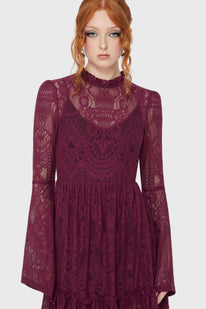 Hecate Lace Maxi Dress [Plum]
